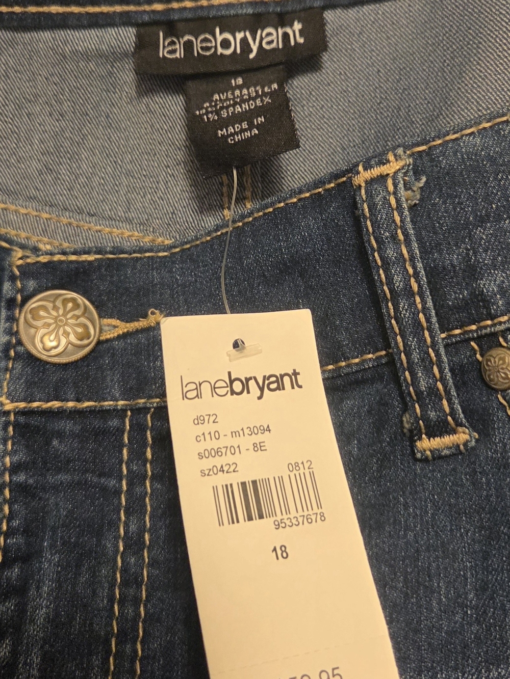 Lane Bryant Indigo Stretch Denim Jeans